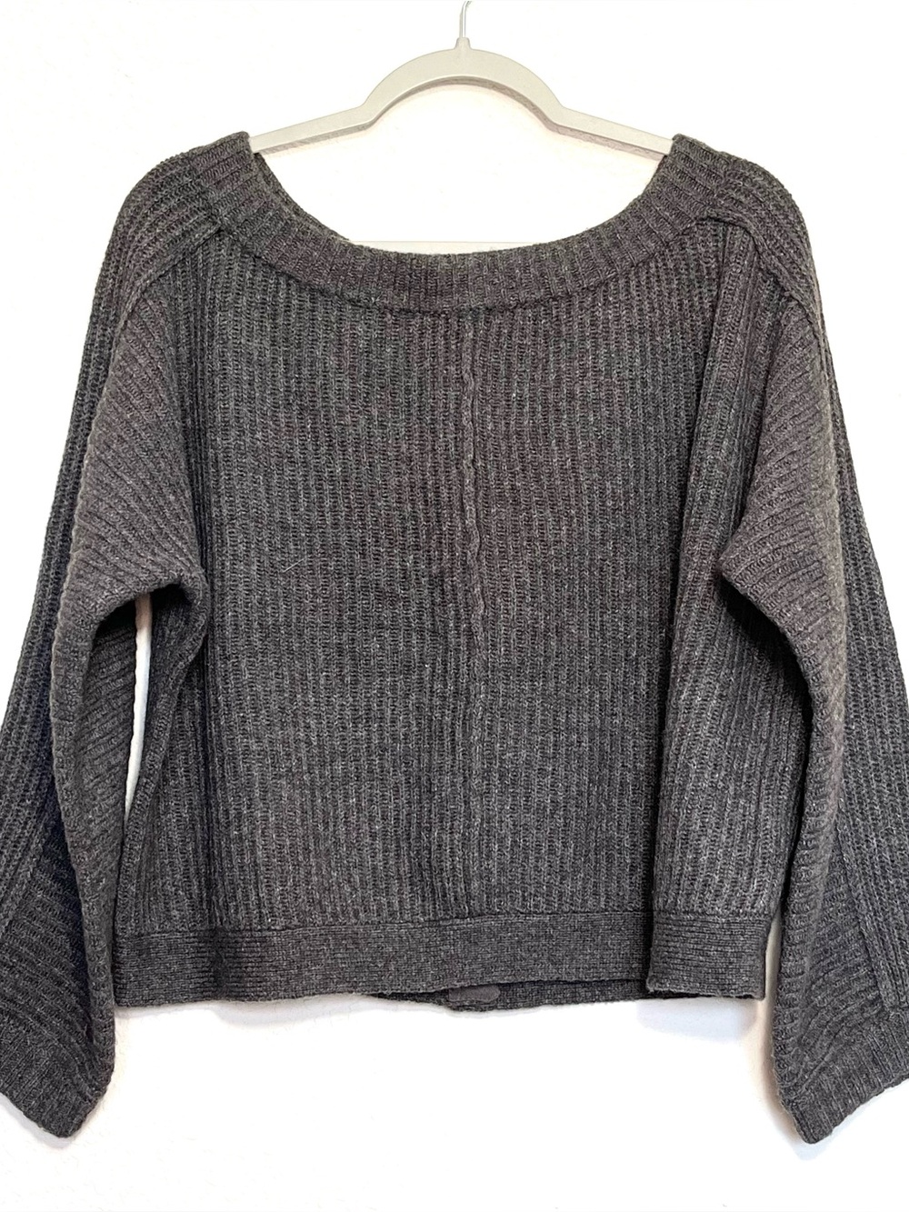 INHABIT Yak Wool Grey Oversized Sweater Medium Quiet Luxury Lagenlook Minimalism